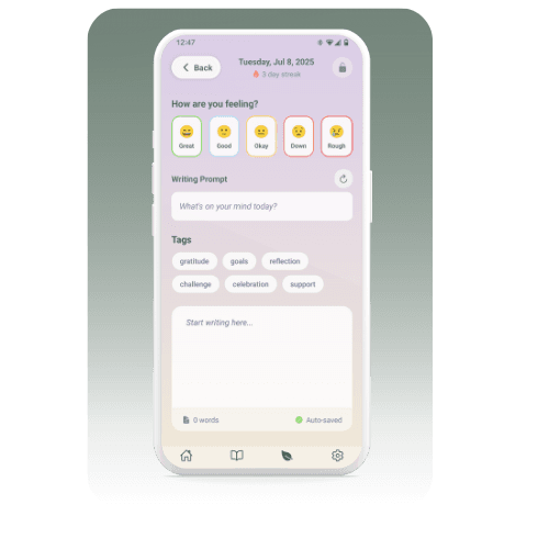 Journaling and History Screen